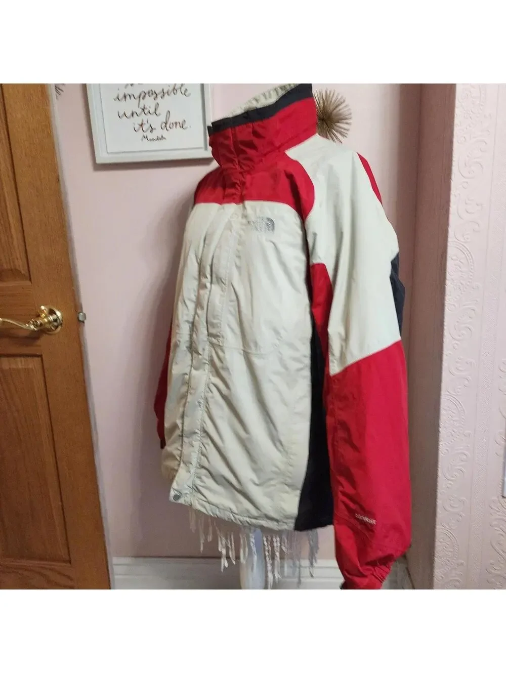 EUC mens north face 2 piece removeable liner jacket coat XL no hood